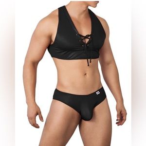 CandyMan 99628 Top and Brief Set